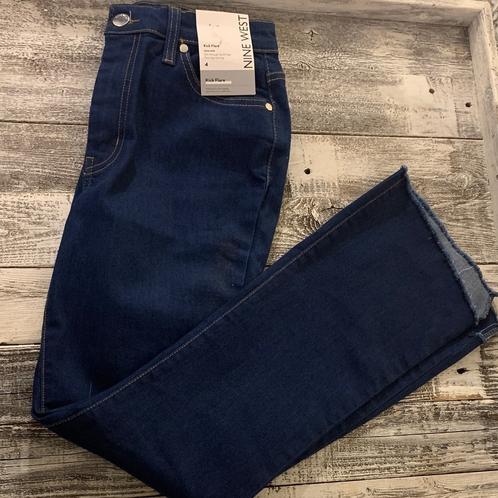 Nine West Indigo kick flare Denim jeans size 4